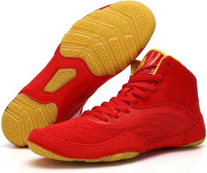 Men's Wrestling Boxing Shoes Breathable Combat Training Shoes for Adult Fighting Sports Master Training Fighting,Fitness,Weightlifting,Martial Arts Boots