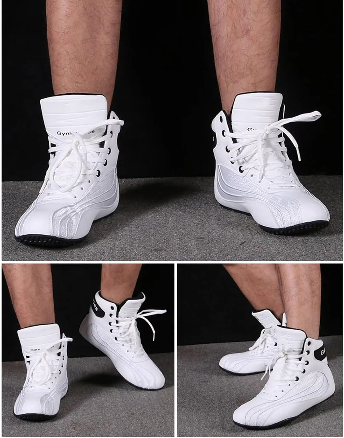 Men's Wrestling Boxing Shoes Combat Training Shoes for Women Pro Fighting Boots and Training Workout Shoes High Top Fitness Sneakers