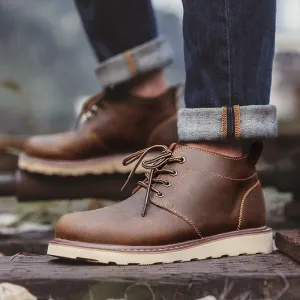 Mid-top British Style Big Head Shoes