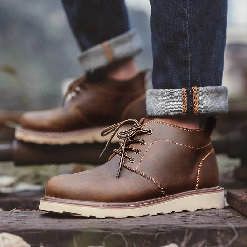 Mid-top British Style Big Head Shoes