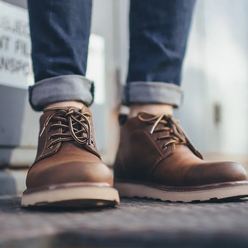 Mid-top British Style Big Head Shoes