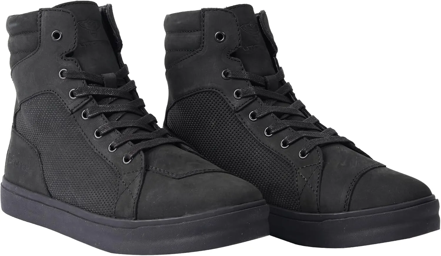 Motorcycle Boots Leather Breathable Street Riding Shoes with Ankle Support