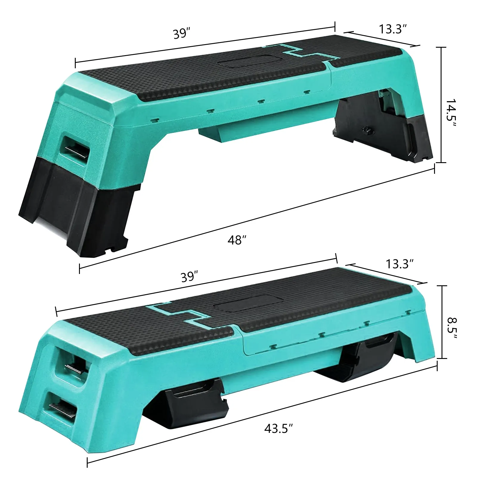 Multifunctional Fitness Step Platform Adjustable Aerobic Deck Resistance Bands