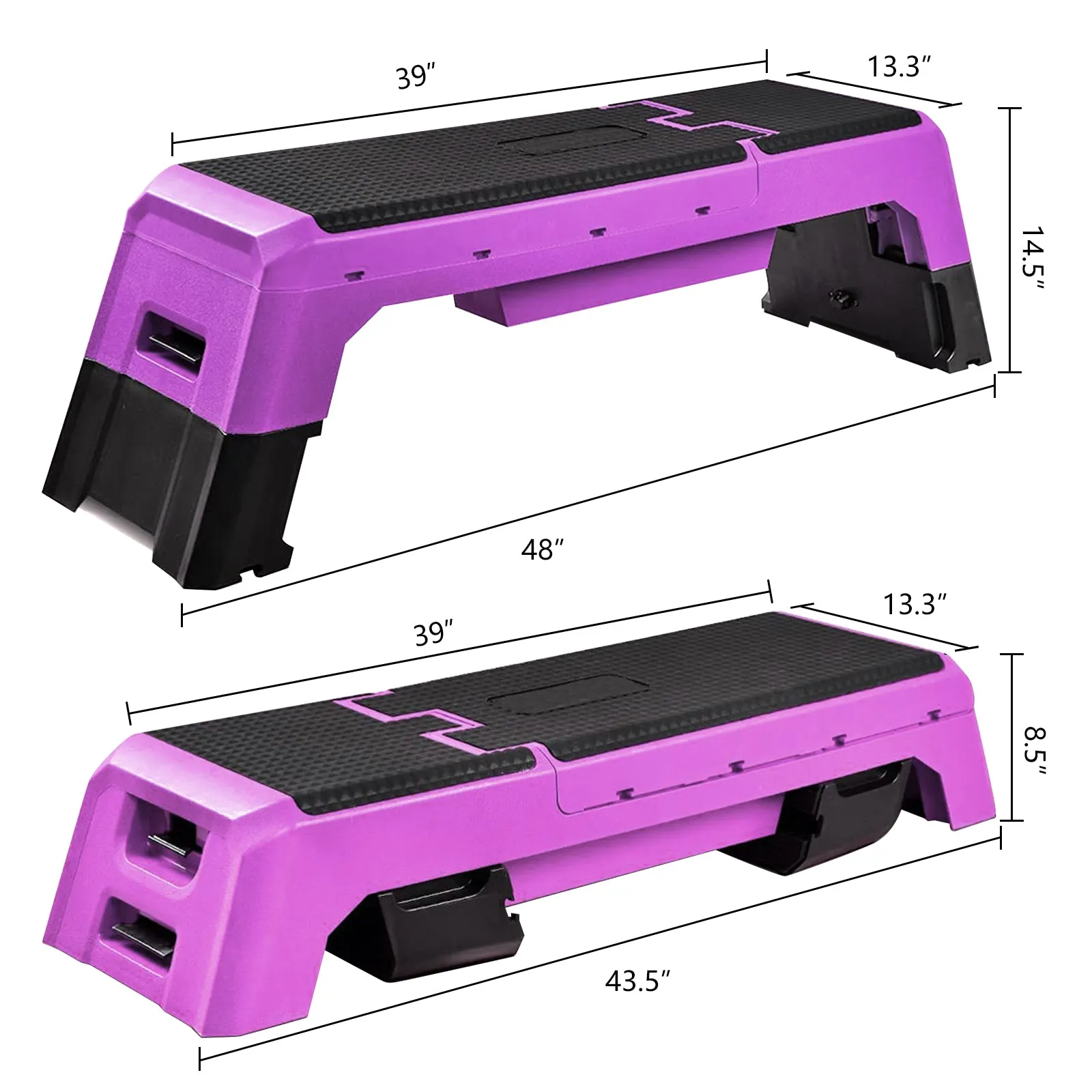 Multifunctional Fitness Step Platform Adjustable Aerobic Deck Resistance Bands