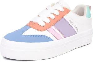 Nautica Boys Girls Casual Fashion Shoes  Comfortable Soccer Classic Walking Tennis Sneakers for Kids  Breathable, Lightweight & Flexible (Lace Up/Bungee) (Low-Top/High Top)