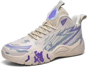 NCNDB Unisex Fashion Basketball Shoes High Top Anti Slip Sneakers Breathable Running Sports Shoes