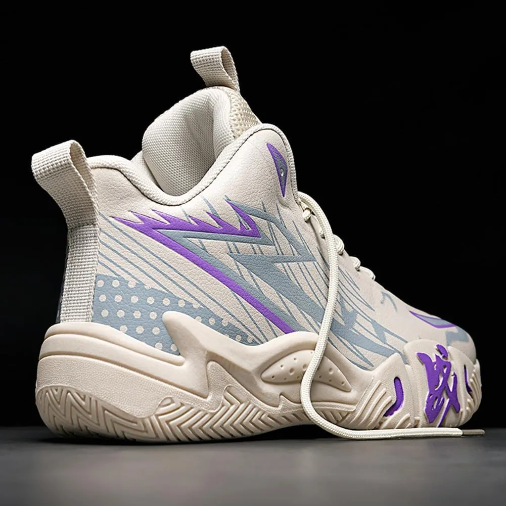 NCNDB Unisex Fashion Basketball Shoes High Top Anti Slip Sneakers Breathable Running Sports Shoes