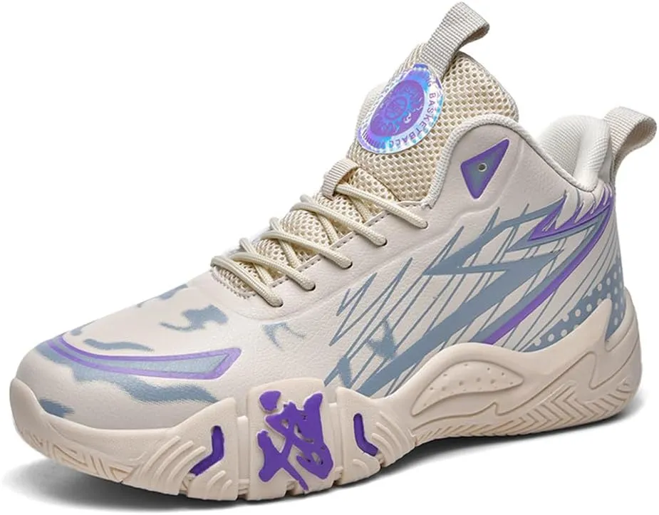 NCNDB Unisex Fashion Basketball Shoes High Top Anti Slip Sneakers Breathable Running Sports Shoes