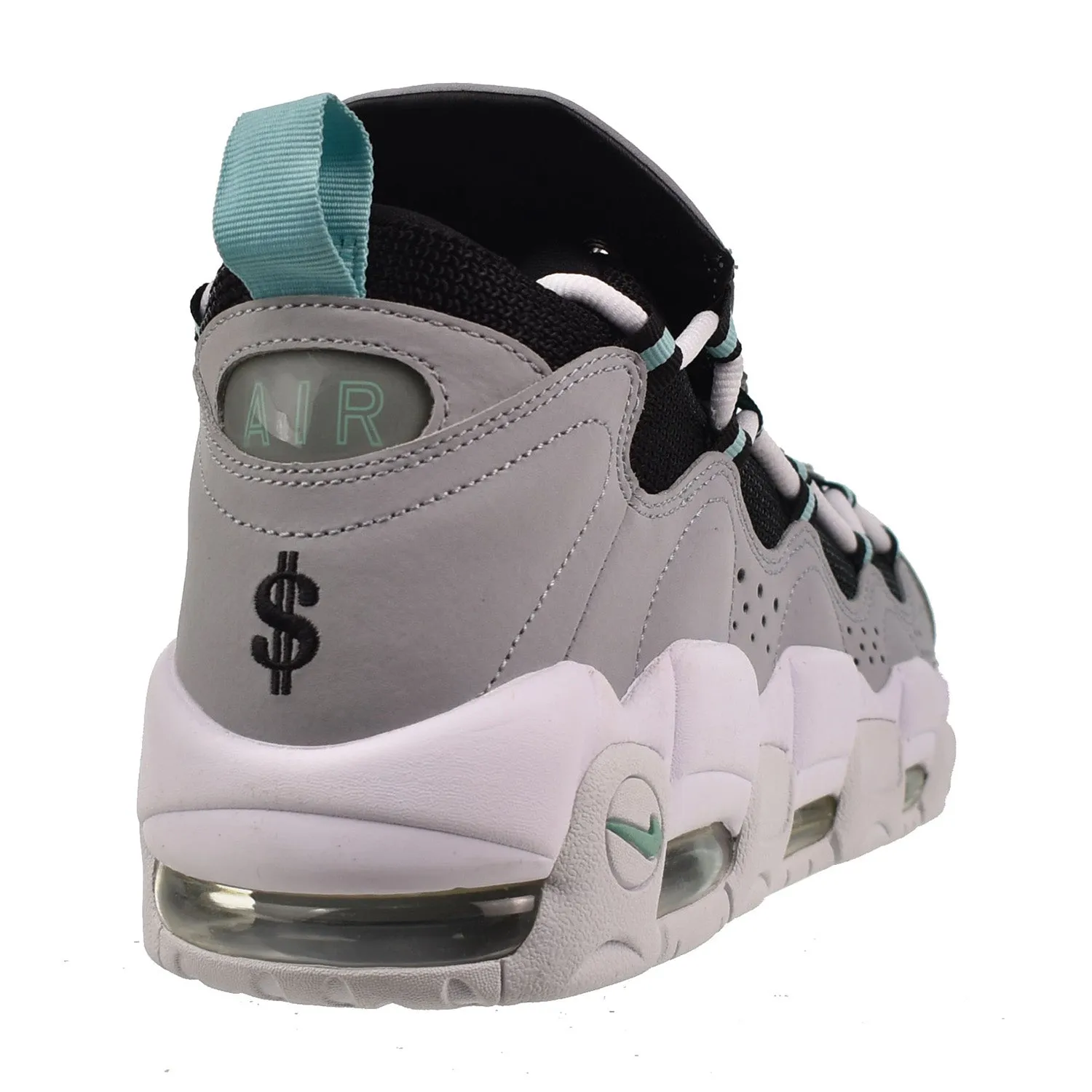Nike Air More Money Uptempo Men's Shoes Wolf Grey-Island Green