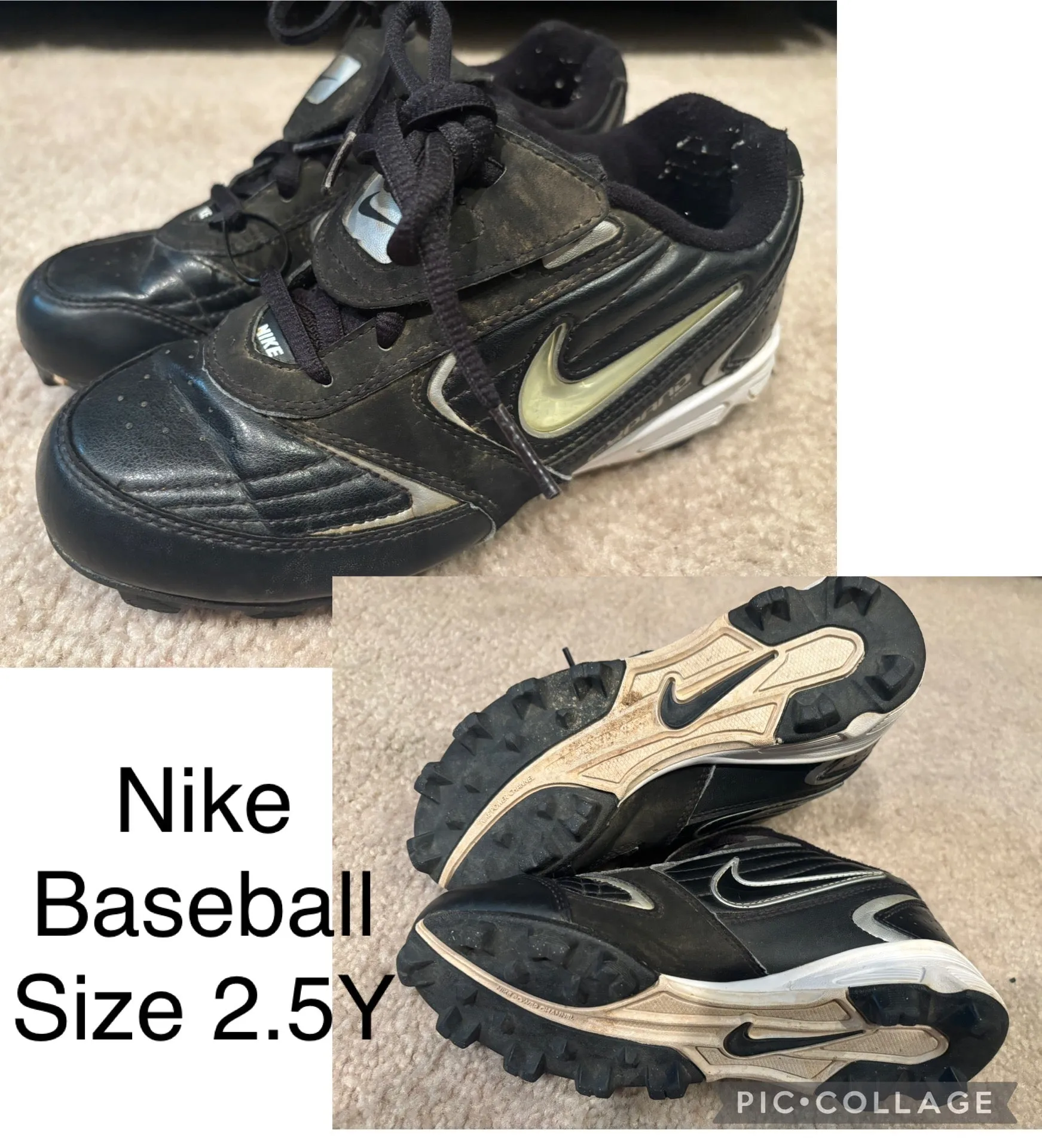 Nike Baseball Cleat Size 2.5Y - size Shoes:  2 & 2.5 (Little Kid)