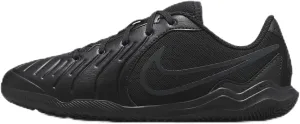 Nike Jr. Tiempo Legend 10 Club Little/Big Kids' Indoor/Court Low-Top Soccer Shoes (DV4354-002, Black/Deep Jungle/Black) Size 1