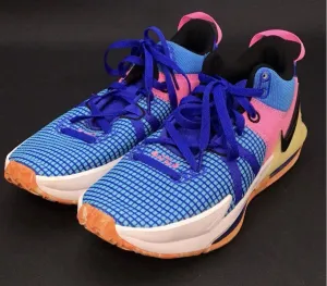 Nike Men's LeBron Witness 7 Blue Low-Top Basketball Shoes - Size 9.5