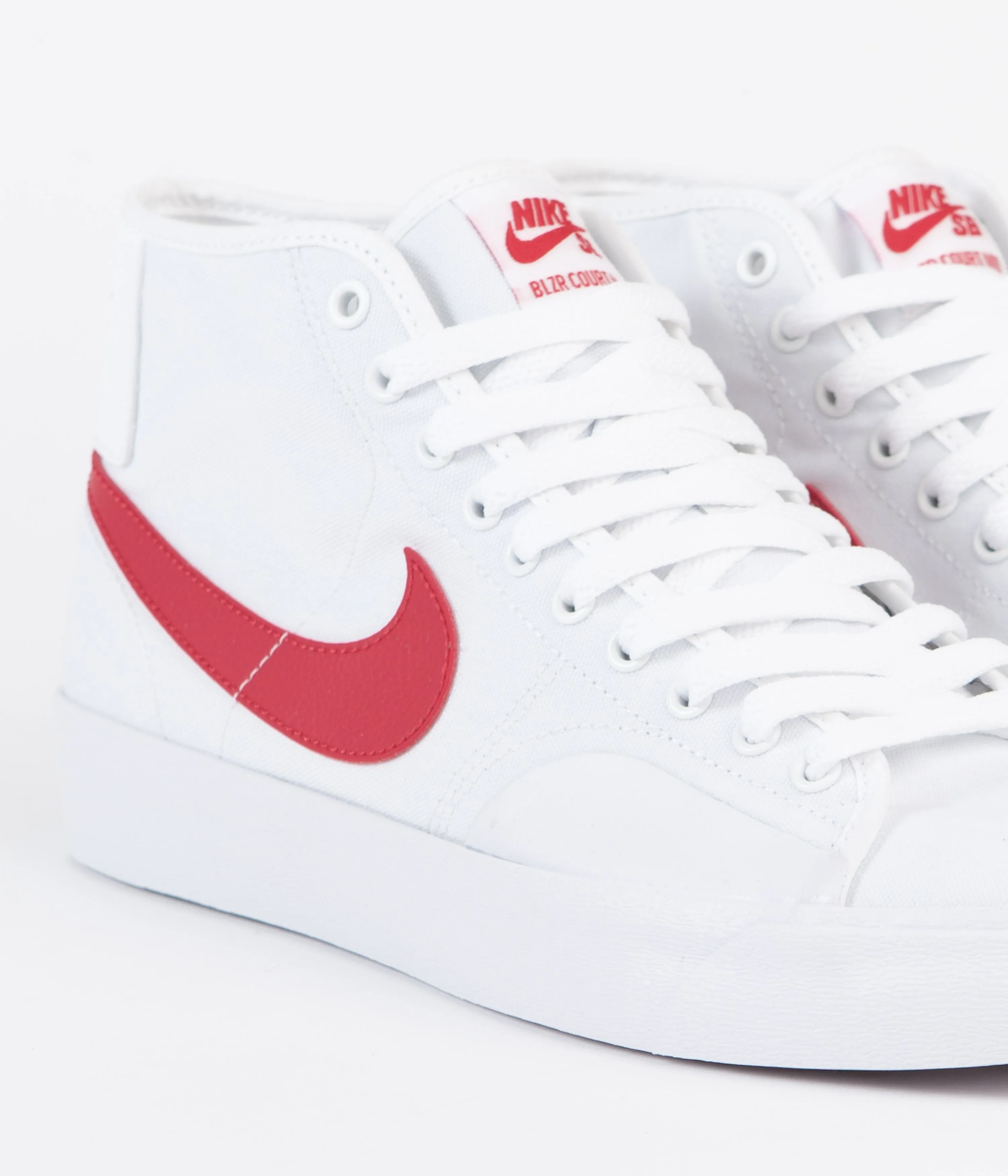Nike SB Blazer Court Mid Shoes - White / University Red - White