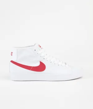 Nike SB Blazer Court Mid Shoes - White / University Red - White