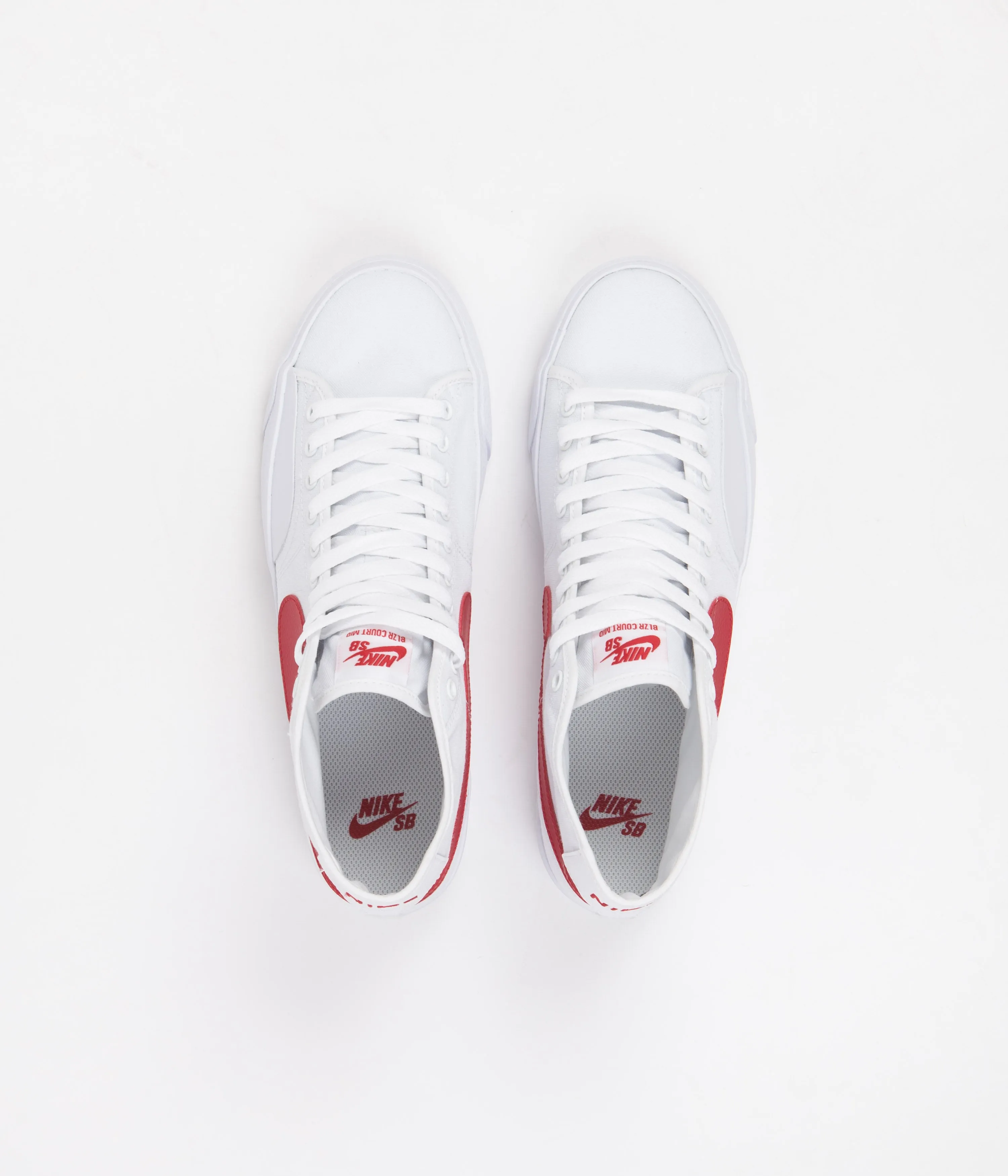 Nike SB Blazer Court Mid Shoes - White / University Red - White