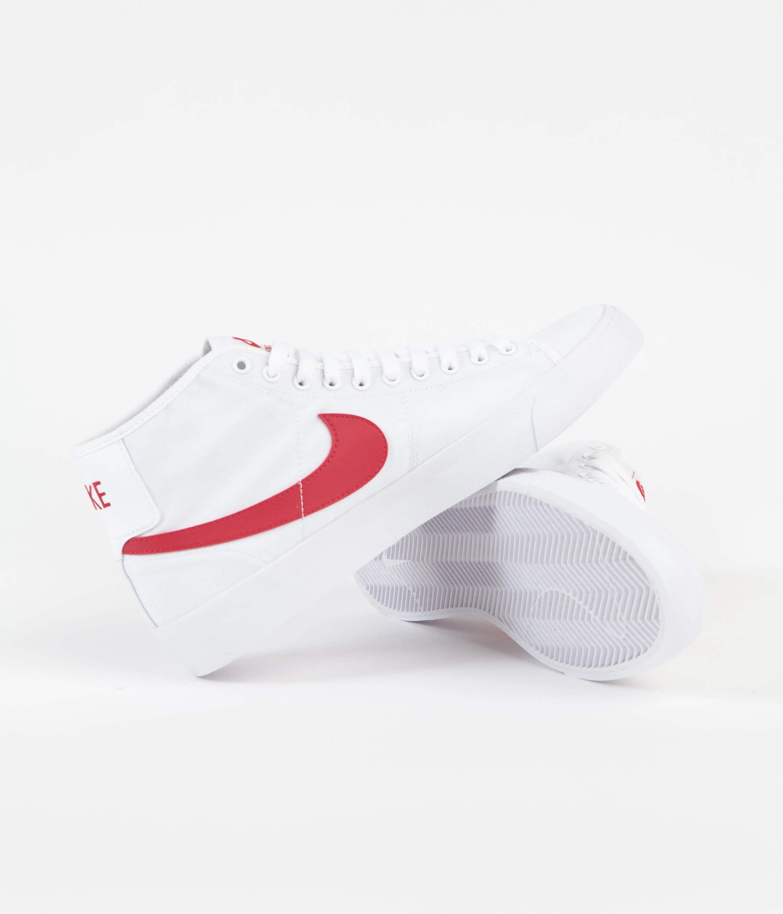 Nike SB Blazer Court Mid Shoes - White / University Red - White