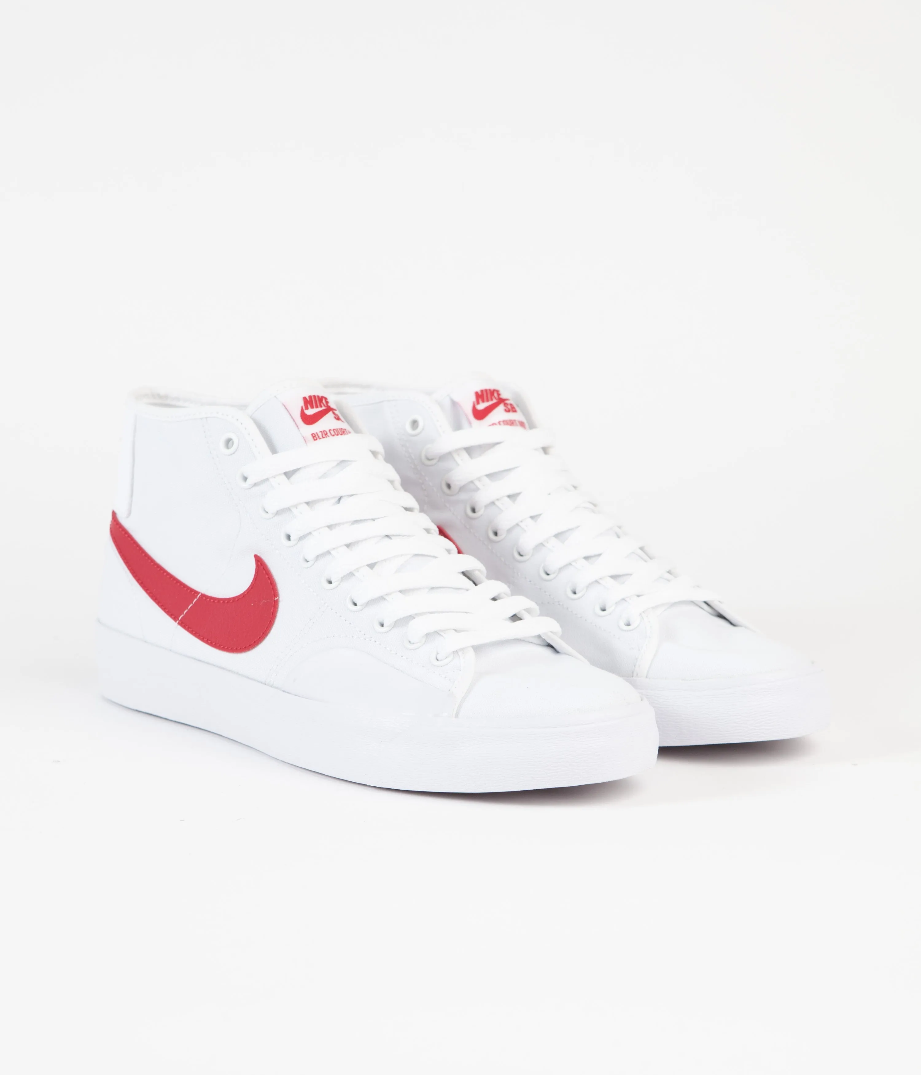 Nike SB Blazer Court Mid Shoes - White / University Red - White