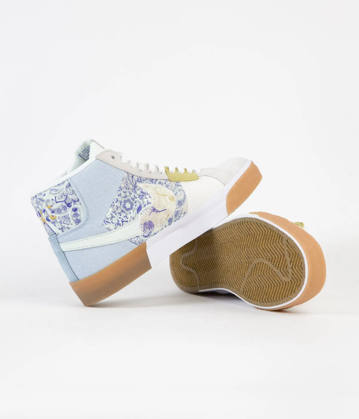 Nike SB Blazer Mid Premium Shoes - Boarder Blue / Racer Blue - Celery
