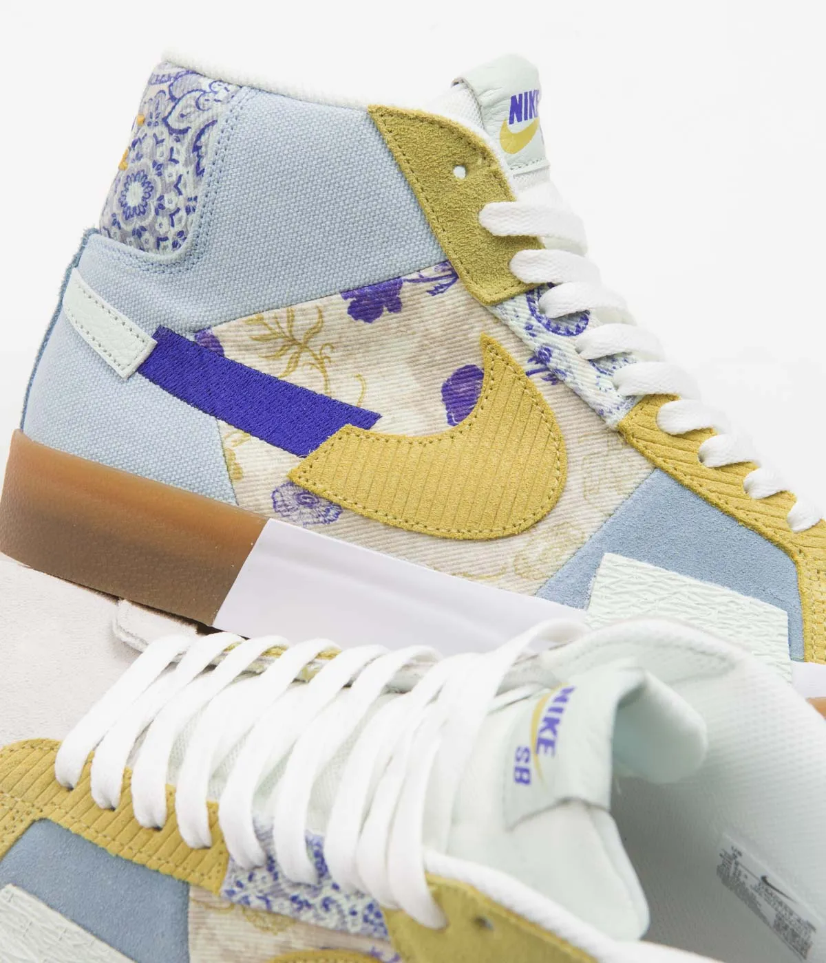 Nike SB Blazer Mid Premium Shoes - Boarder Blue / Racer Blue - Celery