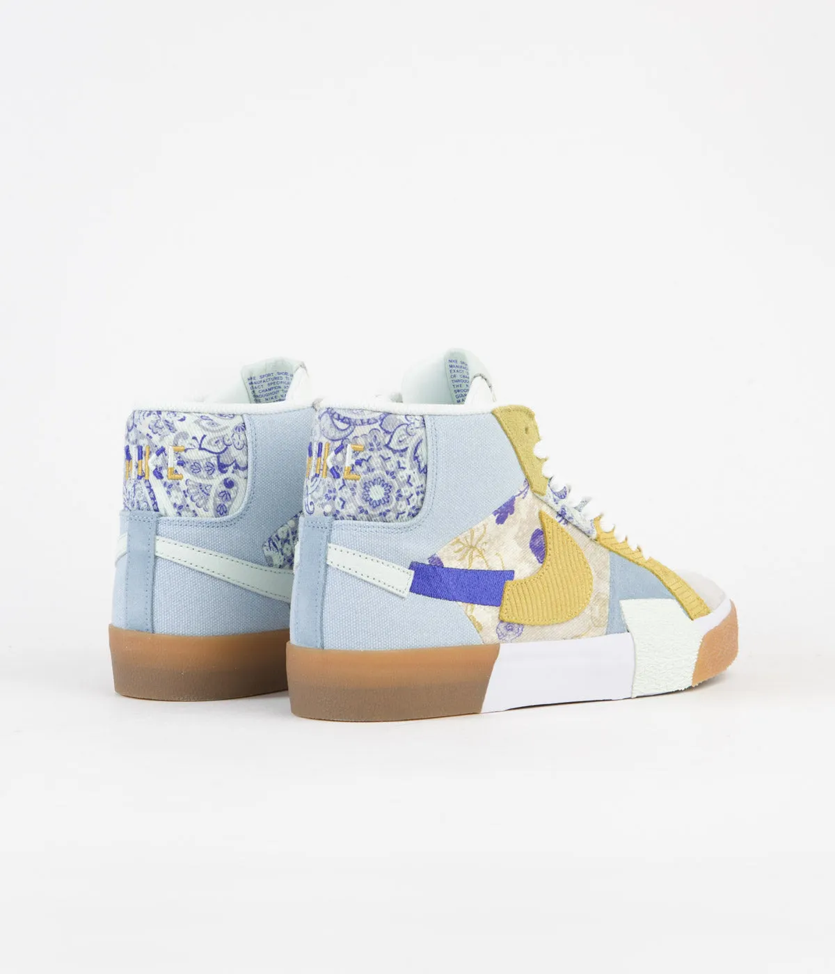 Nike SB Blazer Mid Premium Shoes - Boarder Blue / Racer Blue - Celery
