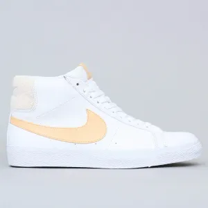 Nike SB Blazer Mid Premium Shoes White / Celestial Gold