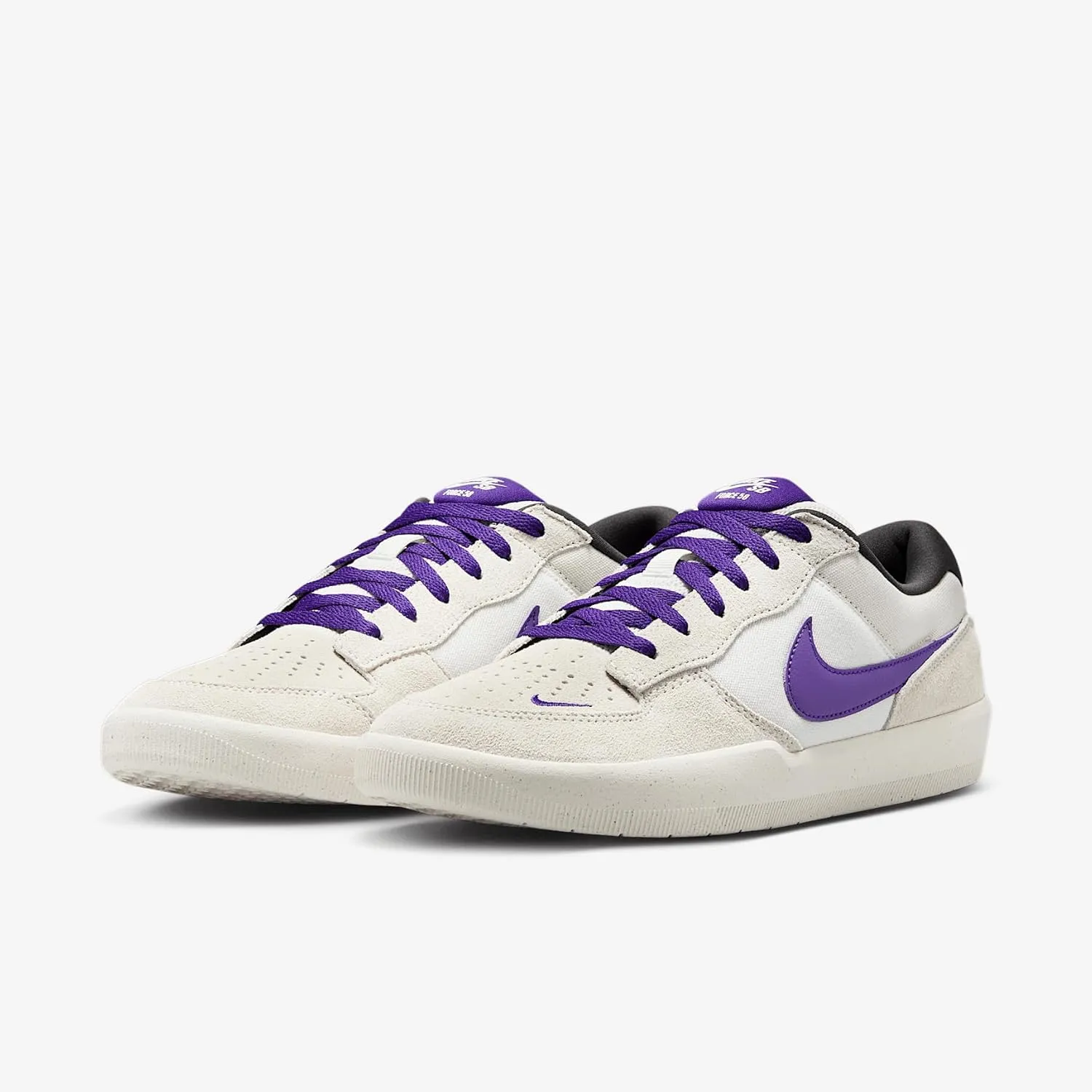 Nike SB Force 58 Skate Shoes (DV5477-006, Phantom/Summit White/Dark Smoke Grey/Court Purple)