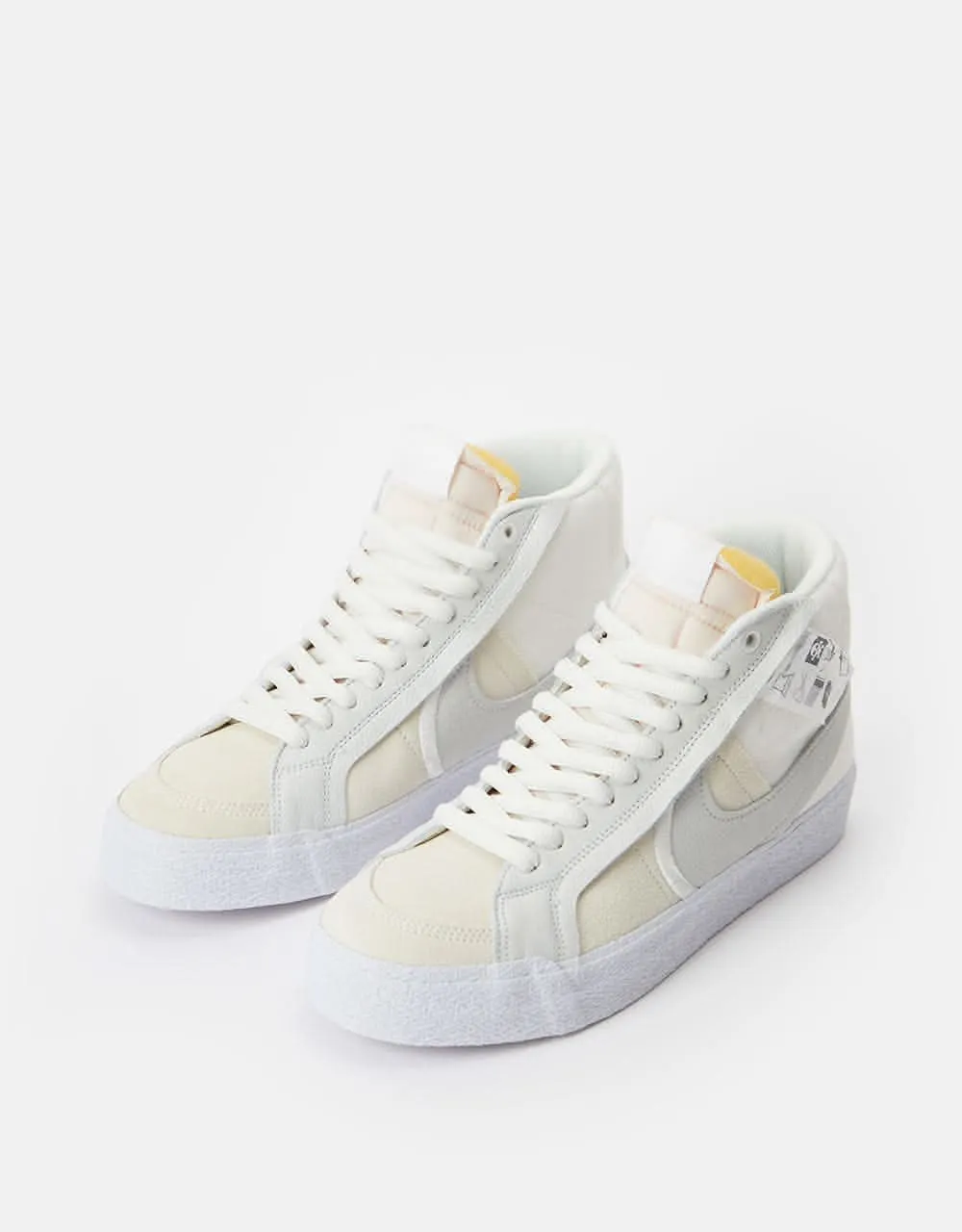 Nike SB Zoom Blazer Mid Premium Plus Skate Shoes - Summit White/Summit White