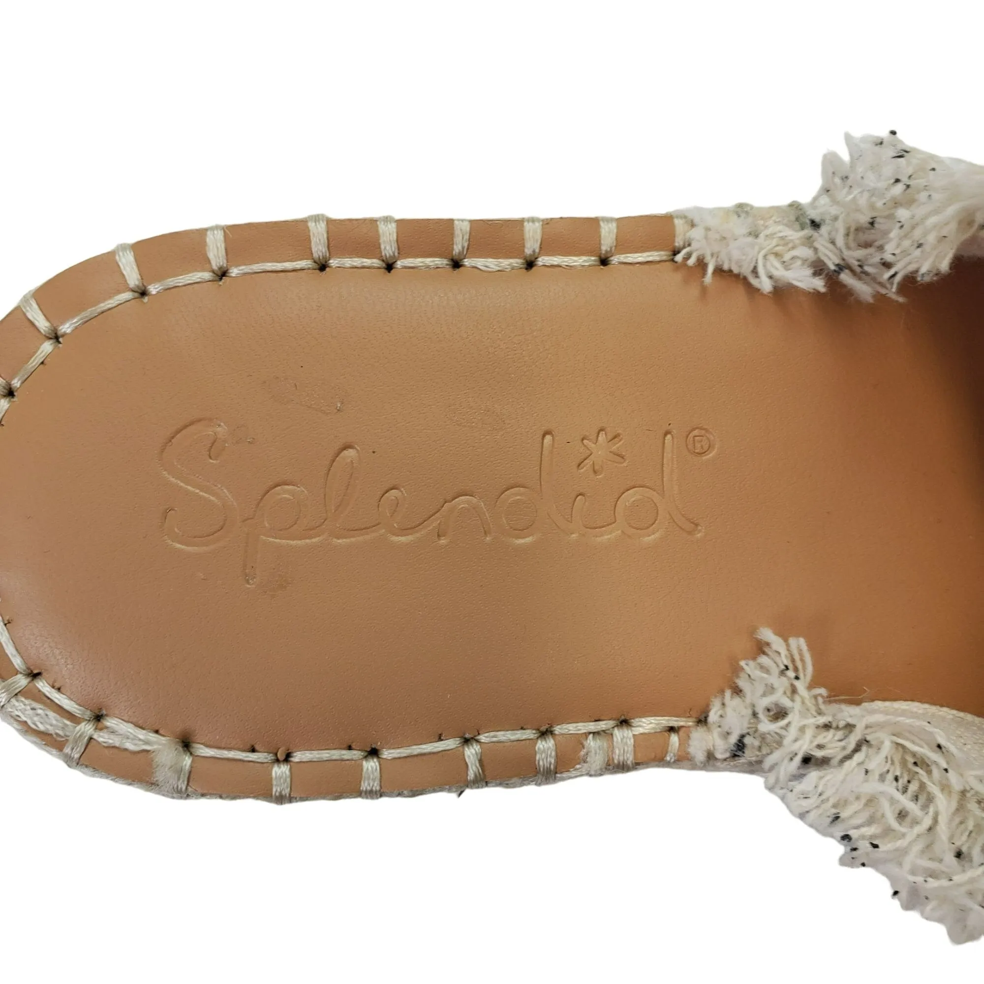 NWOT/NWOB Splendid Jaime Striped Espadrille Slide Sandals Size 7.5
