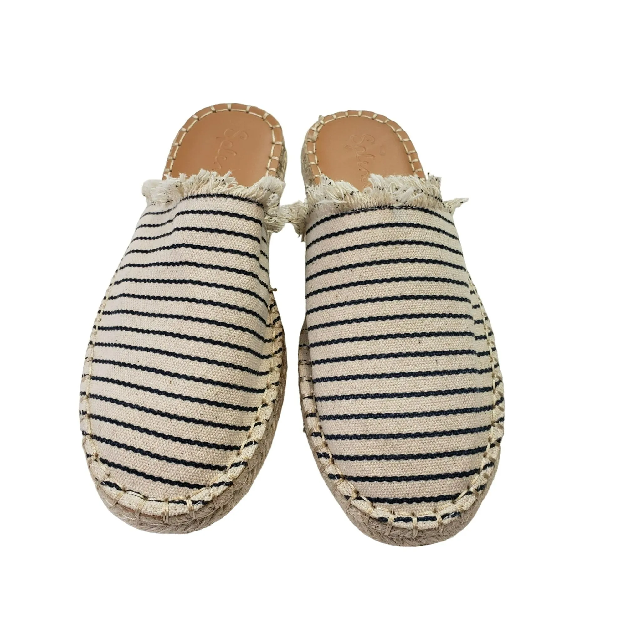 NWOT/NWOB Splendid Jaime Striped Espadrille Slide Sandals Size 7.5