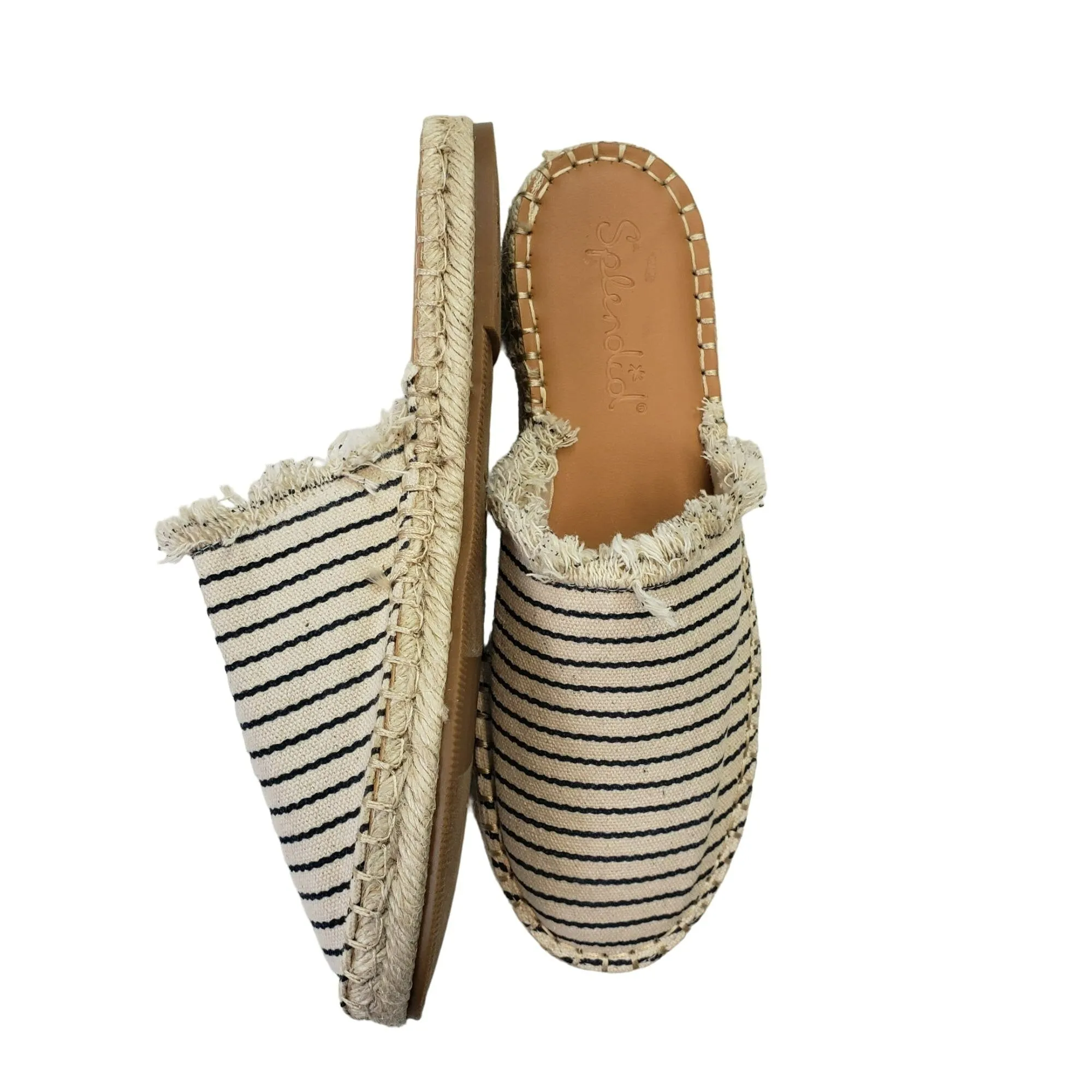 NWOT/NWOB Splendid Jaime Striped Espadrille Slide Sandals Size 7.5
