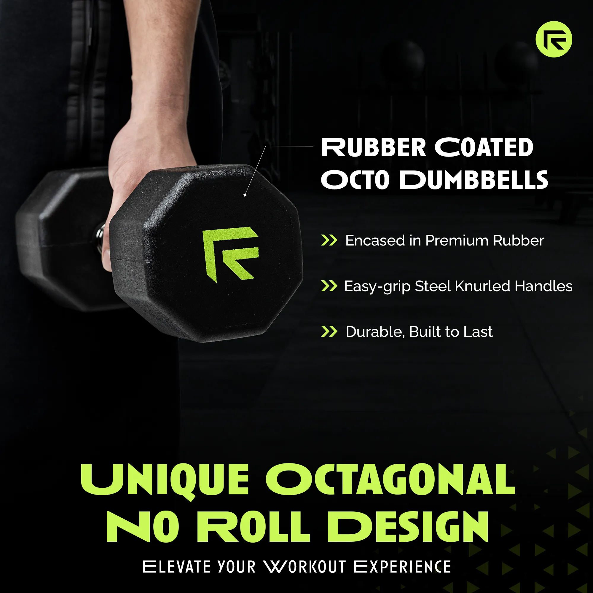 Octo Rubber Dumbbell