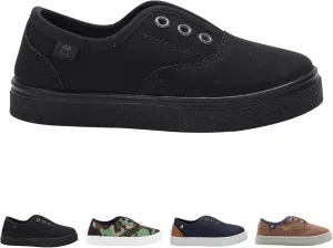 Oomphies Robin Boys Slip-On Sneakers  Canvas Upper, Elastic Strap, Cushioned Insole & Durable Rubber Sole