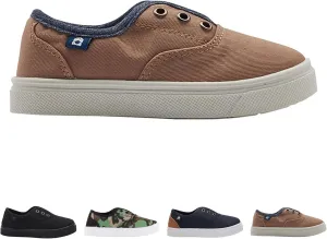 Oomphies Robin Boys Slip-On Sneakers  Canvas Upper, Elastic Strap, Cushioned Insole & Durable Rubber Sole