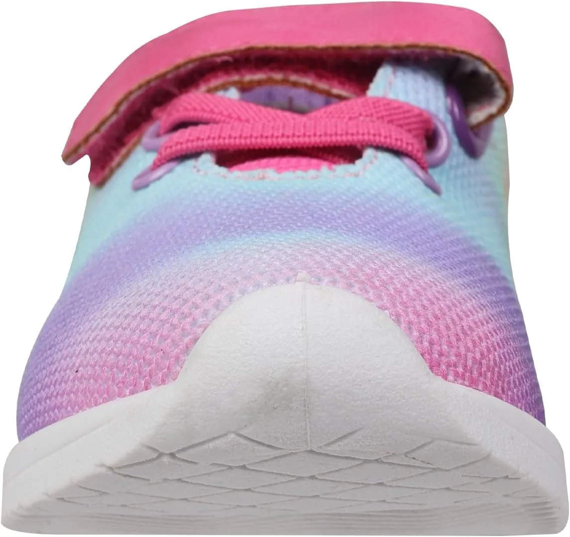 Oomphies Wynn Girls Athletic Sneakers  Breathable Knit Upper, Hook & Loop Closure, Cushioned Insole & Durable Design