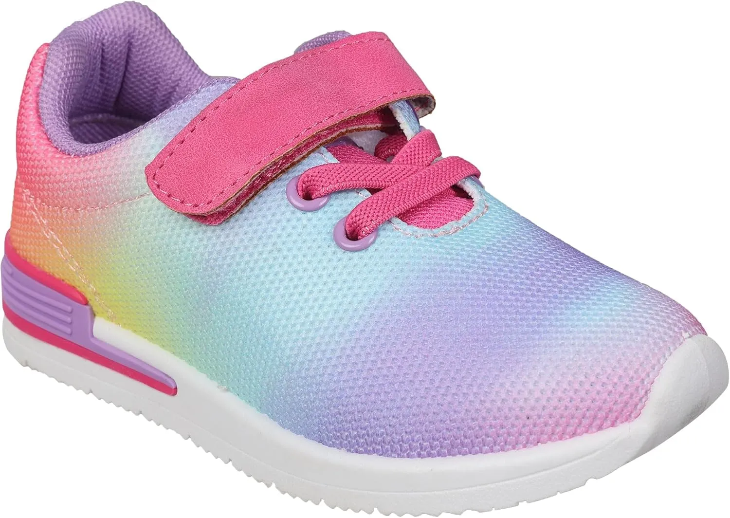 Oomphies Wynn Girls Athletic Sneakers  Breathable Knit Upper, Hook & Loop Closure, Cushioned Insole & Durable Design