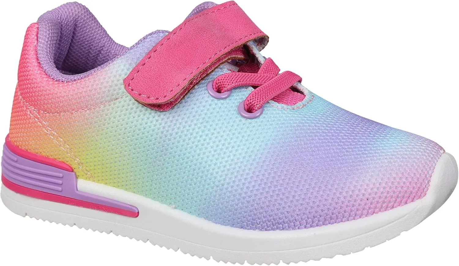 Oomphies Wynn Girls Athletic Sneakers  Breathable Knit Upper, Hook & Loop Closure, Cushioned Insole & Durable Design