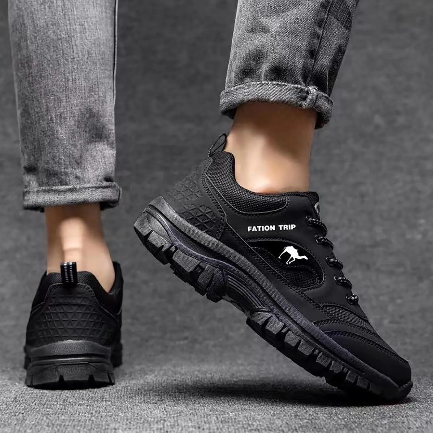 Outdoor Mountaineering Men Shoes Breathable and Durable Hiking Lace Up Men Hiking Shoes Basketball Sneaker