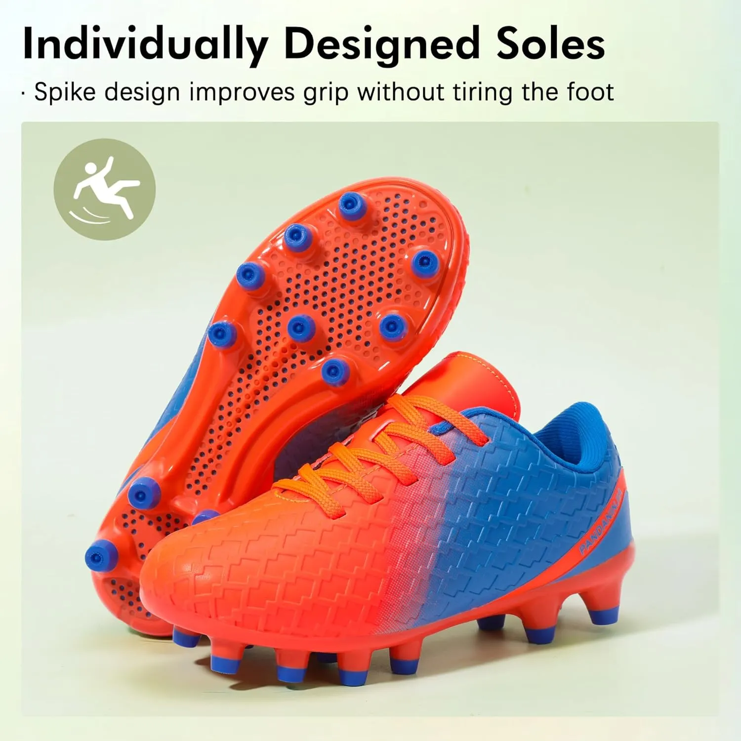 PANDANINJIA Girls Soccer Cleats Athletic Outdoor Boys Kids Football Cleats Little Big Kid Soccer Shoes