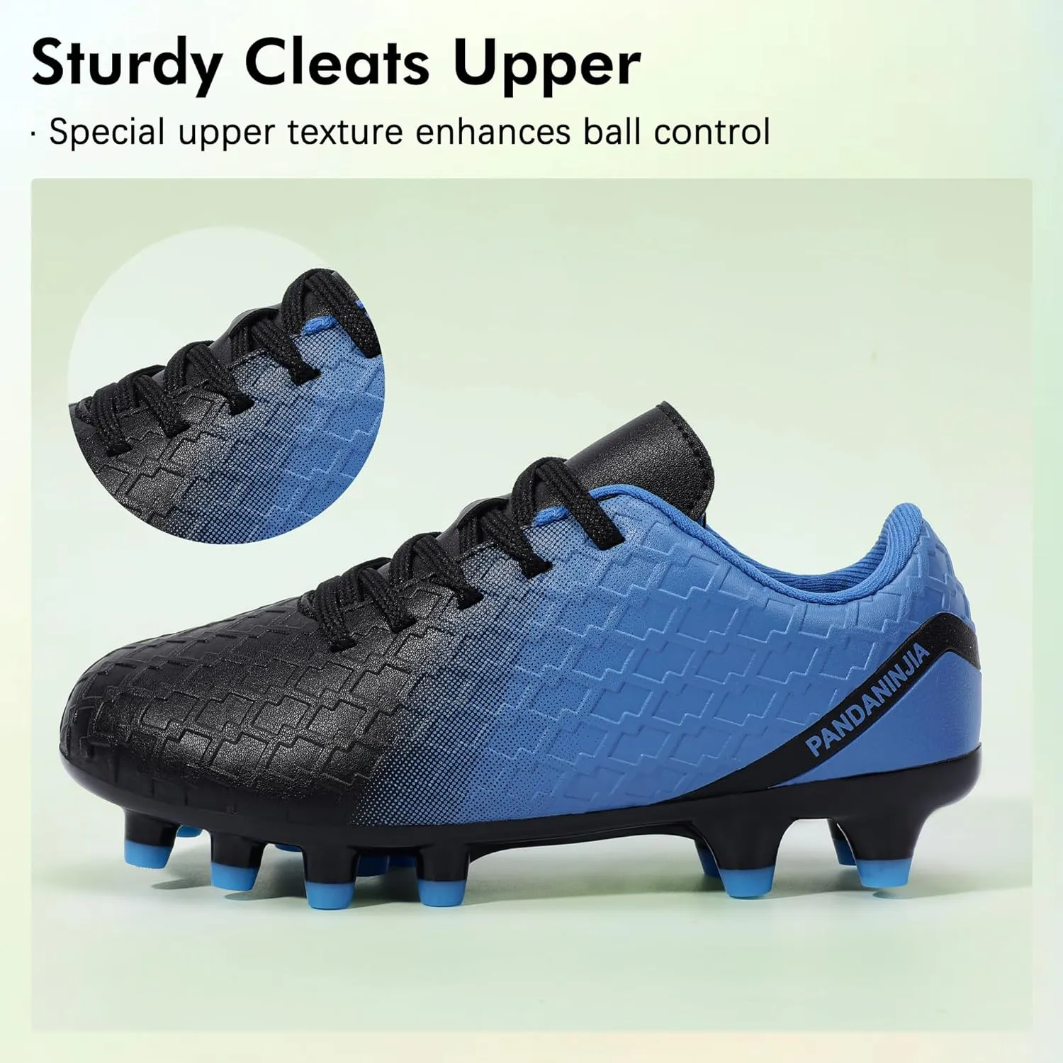 PANDANINJIA Girls Soccer Cleats Athletic Outdoor Boys Kids Football Cleats Little Big Kid Soccer Shoes