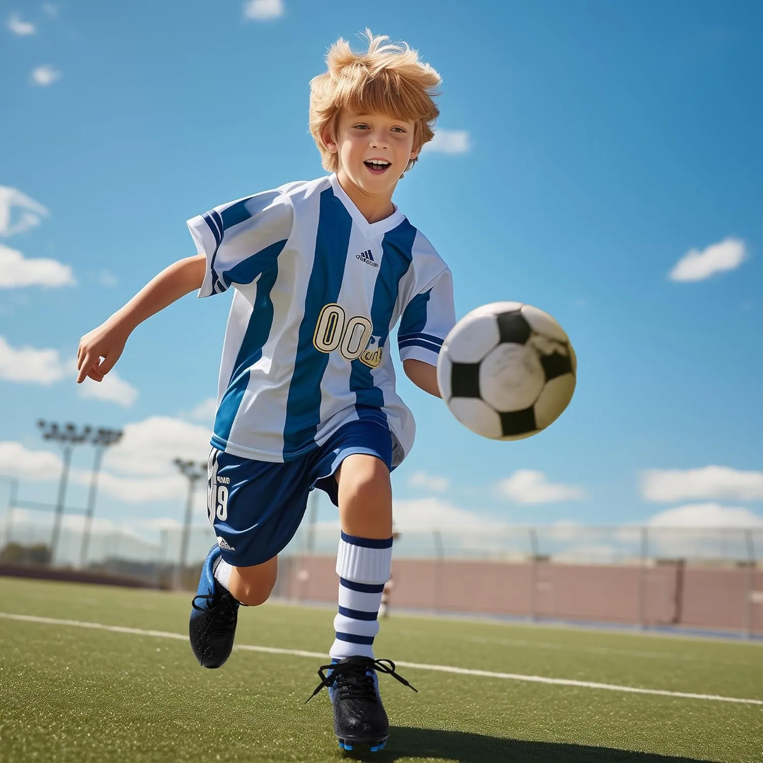 PANDANINJIA Girls Soccer Cleats Athletic Outdoor Boys Kids Football Cleats Little Big Kid Soccer Shoes
