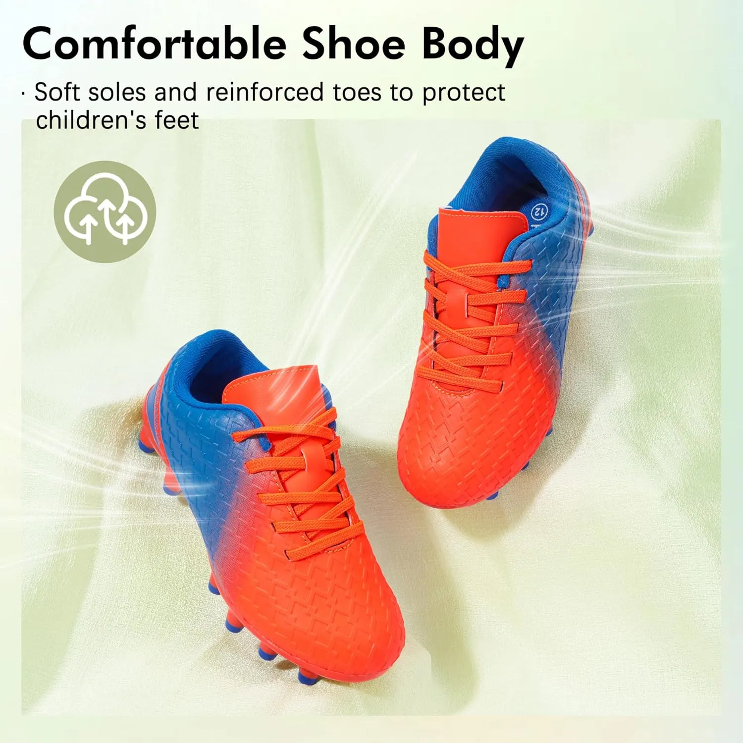PANDANINJIA Girls Soccer Cleats Athletic Outdoor Boys Kids Football Cleats Little Big Kid Soccer Shoes