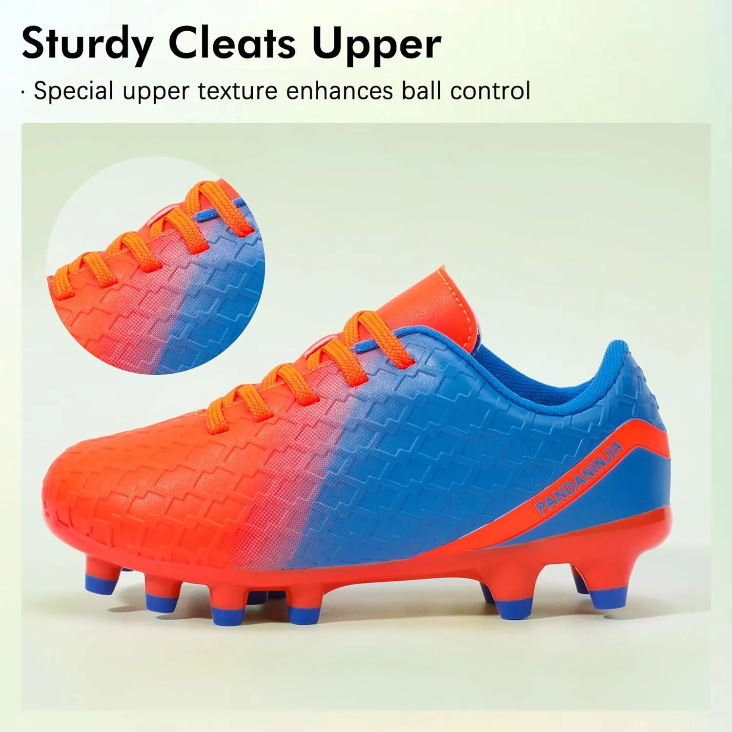 PANDANINJIA Girls Soccer Cleats Athletic Outdoor Boys Kids Football Cleats Little Big Kid Soccer Shoes