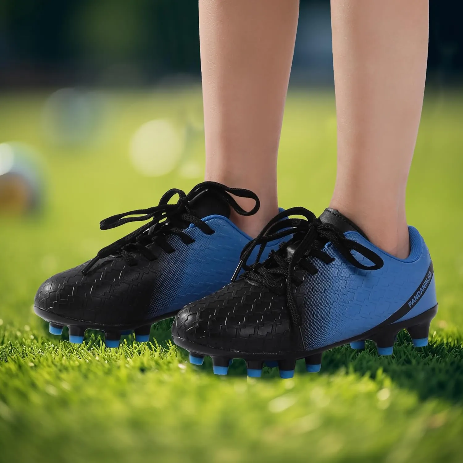 PANDANINJIA Girls Soccer Cleats Athletic Outdoor Boys Kids Football Cleats Little Big Kid Soccer Shoes