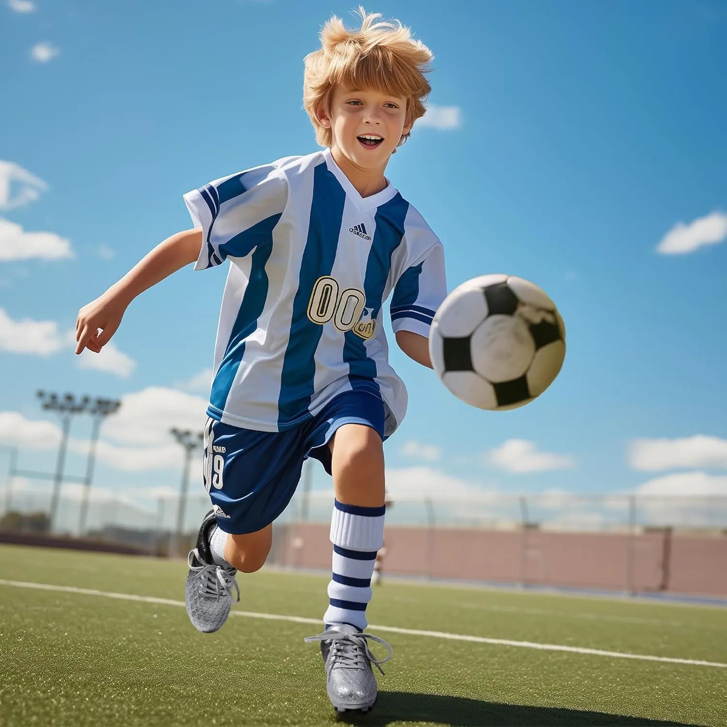 PANDANINJIA Girls Soccer Cleats Athletic Outdoor Boys Kids Football Cleats Little Big Kid Soccer Shoes