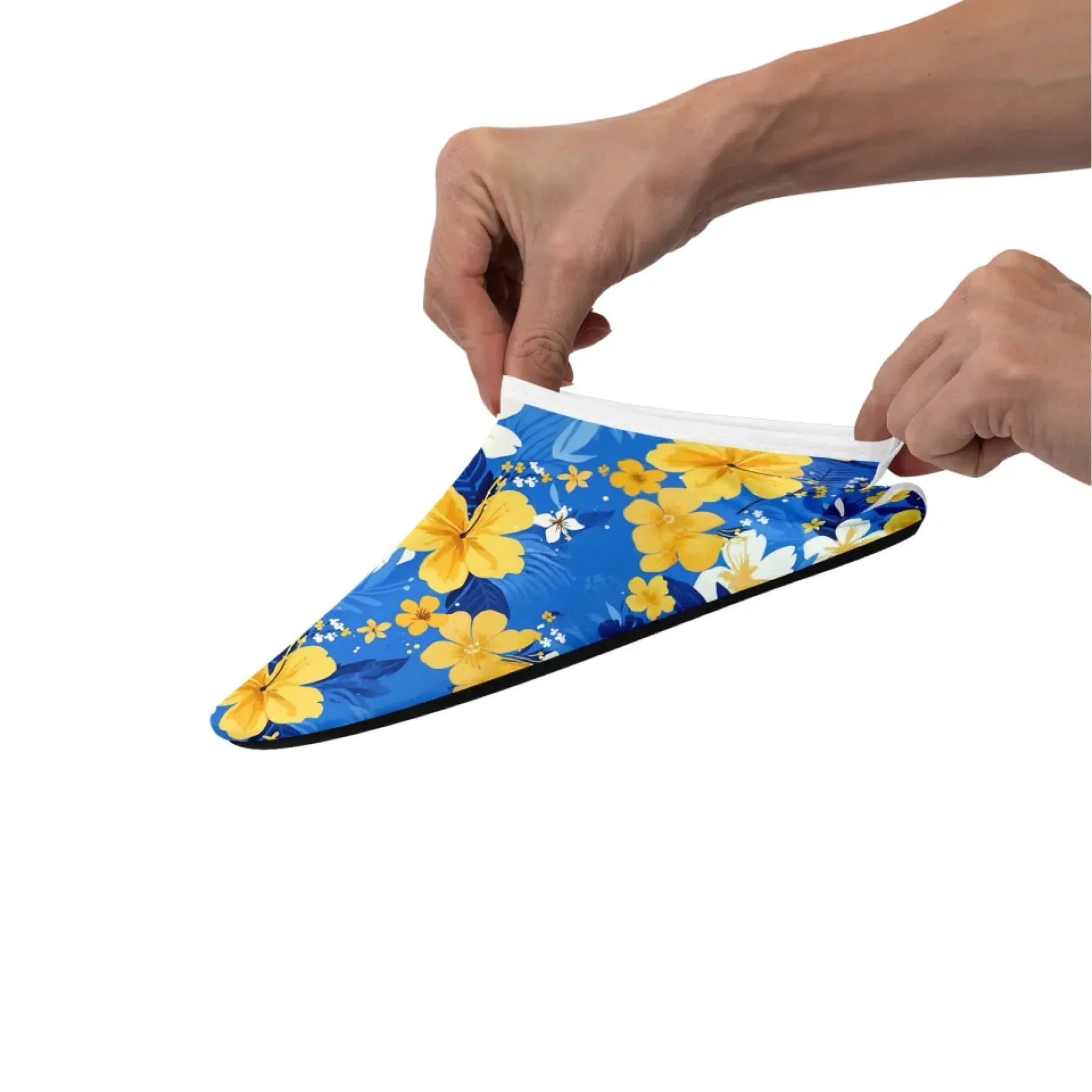Personalized Hawaii-Themed Aqua Shoes, Custom Tropical Beach Water Shoes, Print-on-Demand Unisex Slip-Ons