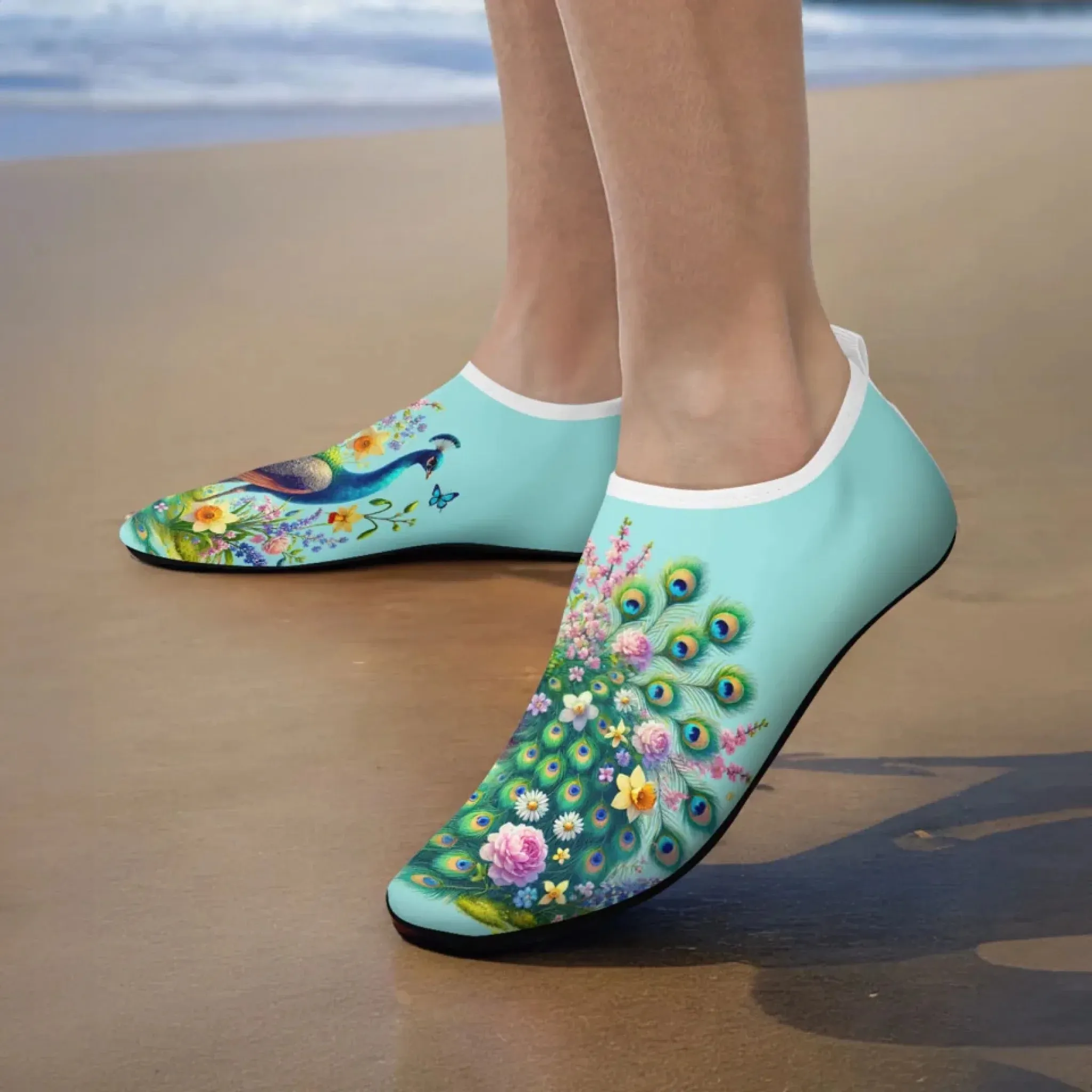Personalized Summer Fashion Water Shoes, Custom Lightweight Aqua Shoes, Comfort Unisex Shoes