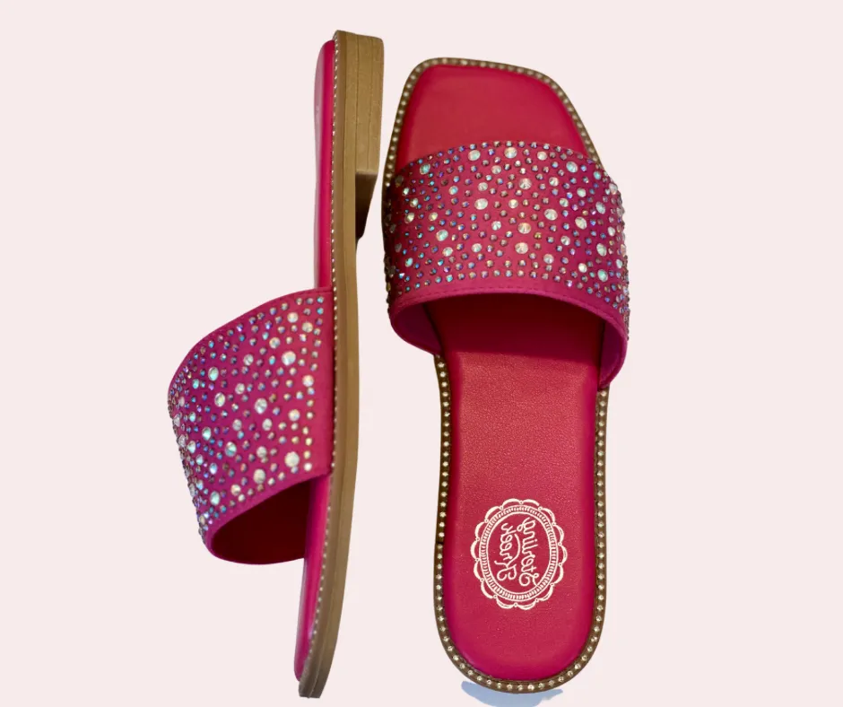 Pink sparkly sandal