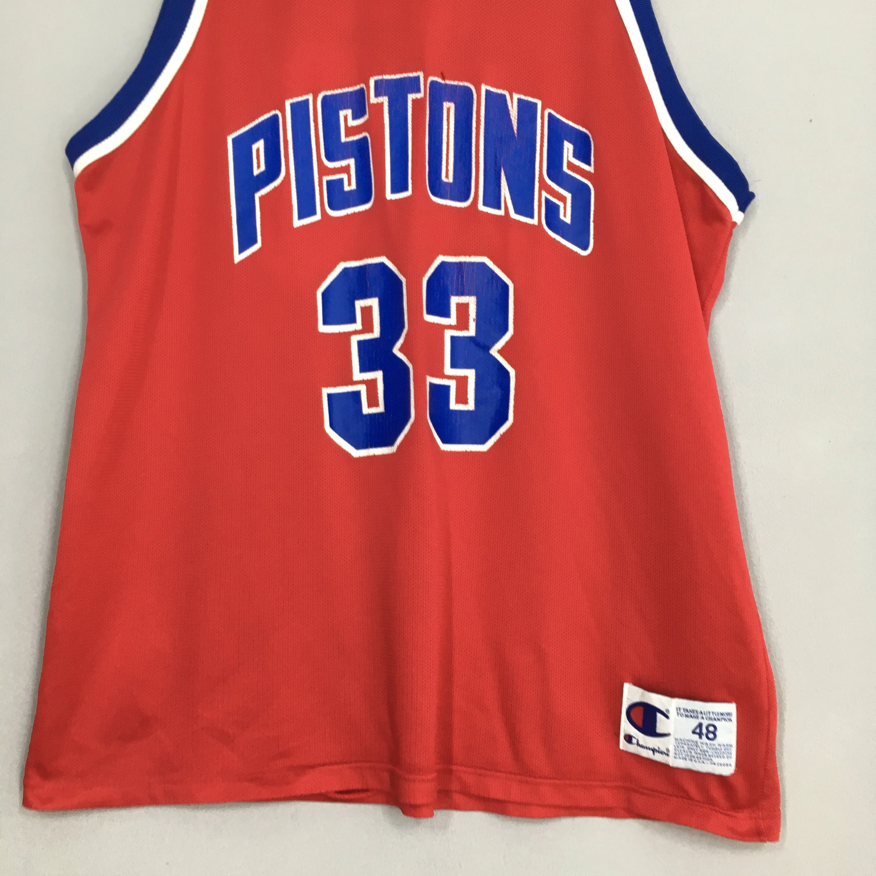 Pistons Basketball Nba Grant Hill #33 Champion Jersey