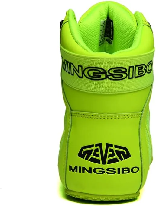 Professional Boxing Shoes for Men and Youth, Anti-Slip Wrestling Shoes Men Youth Wrestling Shoes Training,Lightweight and Breathable Green Boxing Boots