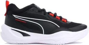 Puma Playmaker Pro Sneaker, Jet Black-High Risk Red, 6.5 US Unisex Big Kid
